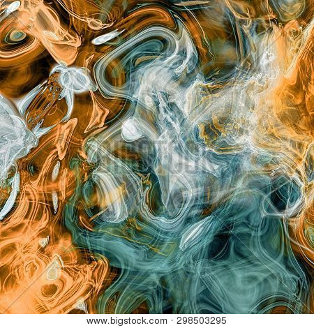 Detailed Rendiring Of Flame Fractal For Art, Illustration And Design