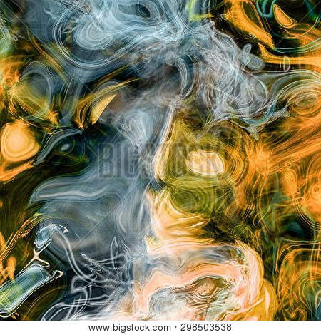 Detailed Rendiring Of Flame Fractal For Art, Illustration And Design