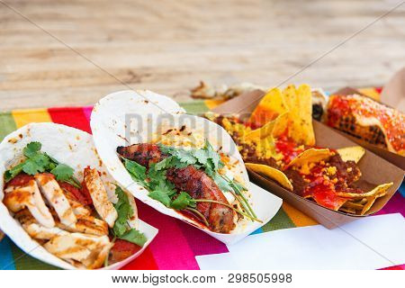 Set Of Mexican Fast Food