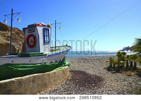 Tenerife,canary Islands,spain - March 15,2019:view Of Tajao Village With Traditional Old Wooden Fish