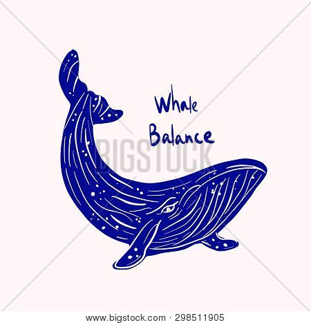Vaquita Marina Blue Whale Sealife  Vector Illustration