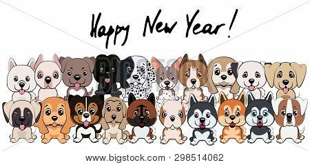 2018 New Year Card Translation Of Chinese Character Is Happy New Year