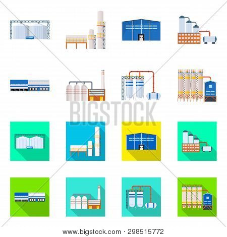 Vector Illustration Of Production And Structure Logo. Set Of Production And Technology Stock Vector 
