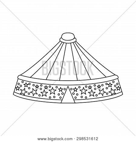 Vector Illustration Of Circus And Tent Sign. Collection Of Circus And Big Stock Vector Illustration.