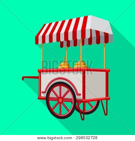 Vector Design Of Cart And Mobile Icon. Set Of Cart And Entertainment Vector Icon For Stock.