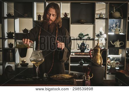 Tea ceremony is perfomed by tea master