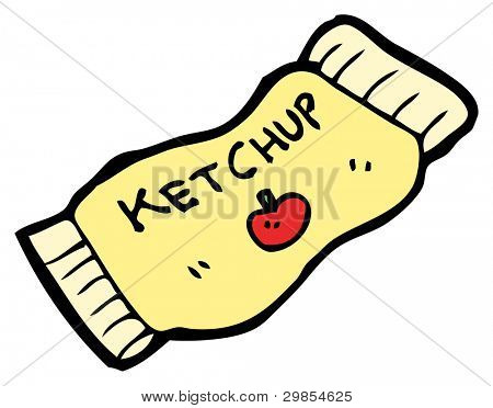 ketchup saszetka kreskówka
