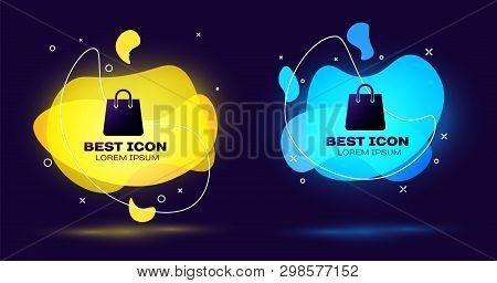Black Handbag Icon Isolated. Shoping Bag Sign. Woman Bag Icon. Female Handbag Sign. Glamour Casual B