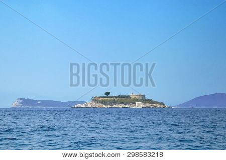 Fort Mamula, Island In Boka Kotorska Bay Of Adriatic Sea, Montenegro