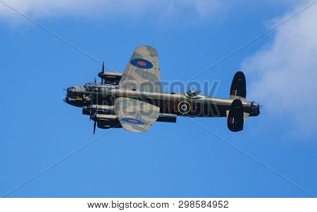 Raf Coningsby, Lincolnshire, Uk, September 2017, Avro Lancaster Bomber Pa474 Of The Battle Of Britai