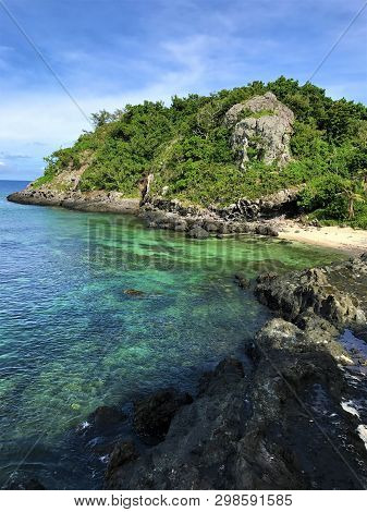 Matamanoa Island In Fiji With Turquoise Water
