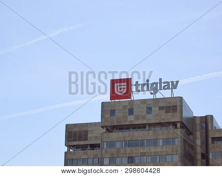 Ljubljana, Slovenia - March 22 2019: Zavarovalnica Triglav Main Building