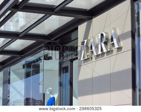 Ljubljana, Slovenia - March 22 2019: Zara Is One Of The Largest International Fashion Companies, Fla