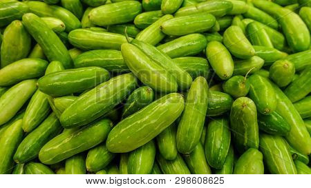 Raw Green Organic Tindora Suitable For Background Images.
