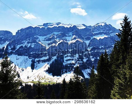 Alpine Peaks Schafberg And Marwees In The Alpstein Mountain Range And In The Appenzellerland Region 