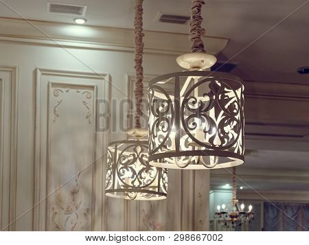 Mogilev, Belarus - April 27, 2019: Interior Of The Cafe Van Gog