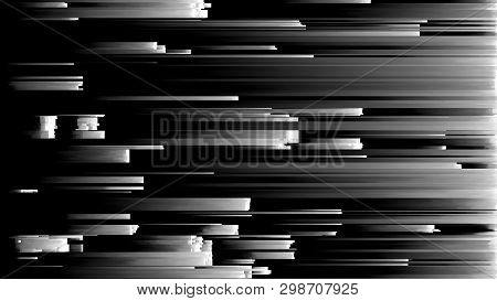 Abstract 3d Illustration Of Pixel Sorting Pattern Glitch Effect. Use In Music Video, Transitions, Br