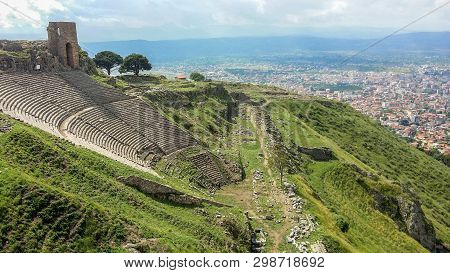 Amphitheater, Pergamon, Turkey. For Over 150 Years, Pergamon Was One Of The Most Important Cultural 