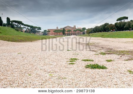 Panorama antyczne Circus Maximus na Palatynatu w Rzymie