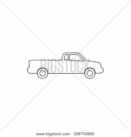 Pickup Outline Icon. Element Of Car Type Icon. Premium Quality Graphic Design Icon. Signs And Symbol