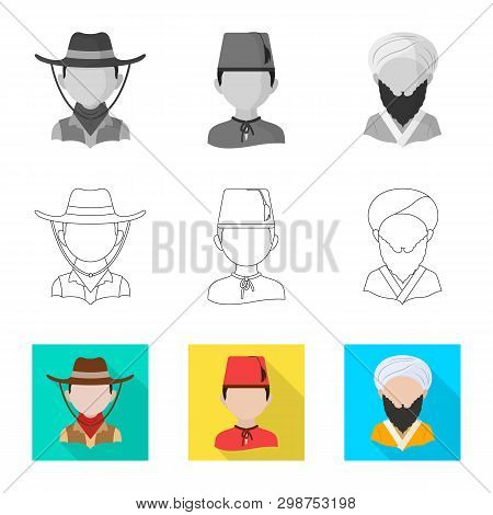 Vector Illustration Of Imitator And Resident Logo. Set Of Imitator And Culture Stock Vector Illustra