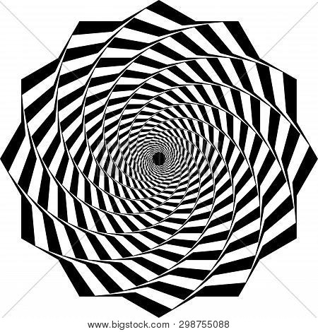 Black On Transparent Background Spyral Umbrella Structure Like Designer Graphic
