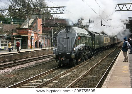 A4 Steam Locomotive Bittern At Heaton Chapel 27th March 2010 - Heaton Chapel Station, United Kingdom