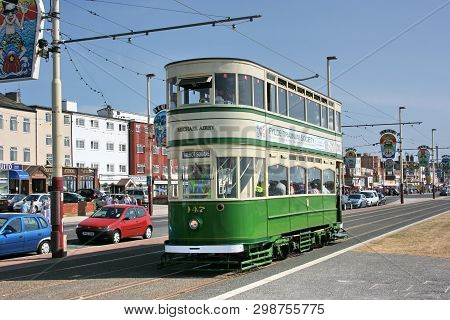 Historic Standard Car Tram No.147 At Blackpool Tramway - Blackpool, Lancashire, United Kingdom - 27t