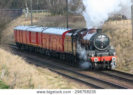 Jubilee Steam Loco 5690 Leander At The Great Central Railway Heritage Steam Railway, Loughborough, L
