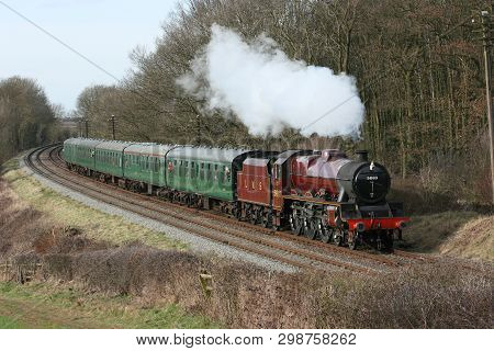 Jubilee Steam Loco 5690 Leander At The Great Central Railway Heritage Steam Railway, Loughborough, L