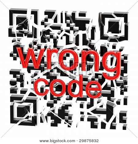 破片に分離された間違った Qr コード