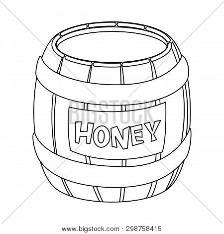 Vector Design Of Honey  And Barrel Logo. Collection Of Honey  And Healthy Vector Icon For Stock.