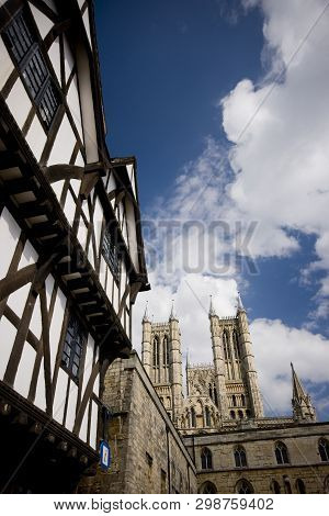 A View Of The Cathedral From Castle Square, Lincoln, Lincolnshire, Uk -august 2009
