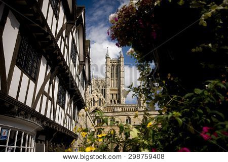 A View Of The Cathedral From Castle Square, Lincoln, Lincolnshire, Uk -august 2009