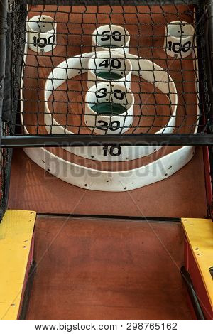 Old Fashion Vintage Ball Game That Is An Antique But Still Functions.