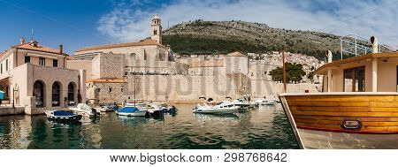 Dubrovnik City Old Port Fortifications And Mount Srd