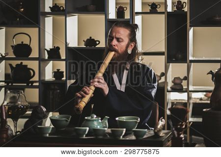 Tea ceremony is perfomed by tea master