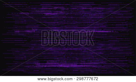 Purple Abstract Tech Background Matrix Particles Cyber Computers