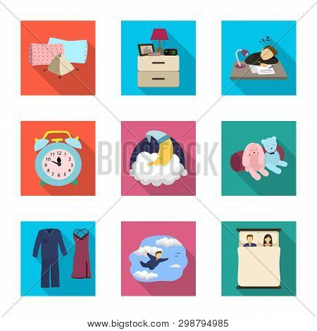 Vector Design Of Dreams And Night Symbol. Set Of Dreams And Bedroom Stock Vector Illustration.