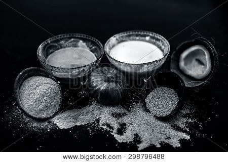 Home Remdey To Cure Dry Cough And Cold On Wooden Surface I.e.  Poppy Seeds Or Khus Khus Well Mixed W