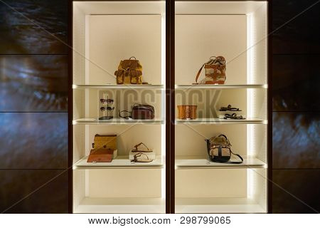 SINGAPORE - CIRCA APRIL, 2019: interior shot of Massimo Dutti store in Jewel Changi Airport.