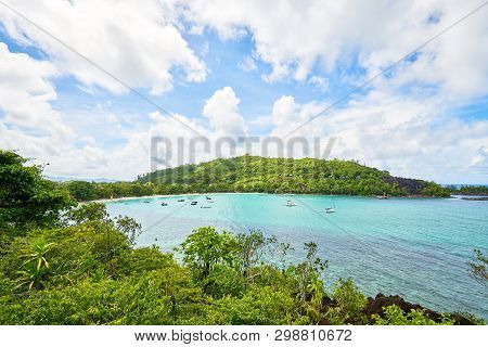 View On Port Launay Beach From Cap Ternay Road (port Launay Marine Park) , Mahe, Seychelles