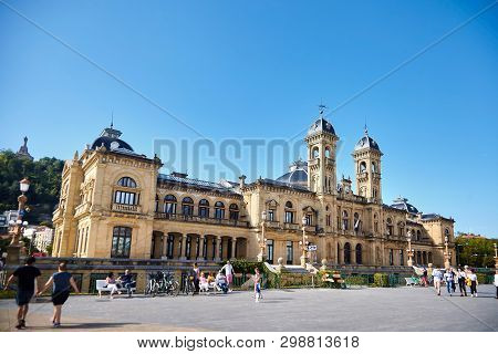 San Sebastian (donostia), Basque Country, Spain - June 17, 2018: The City Hall Building (former Casi