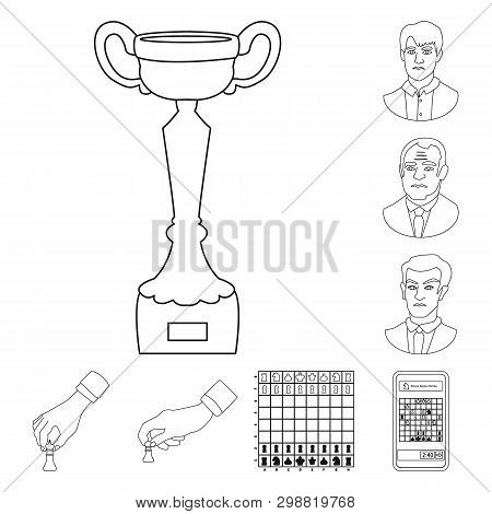 Vector Illustration Of Piece And Strategy Icon. Collection Of Piece And Play Vector Icon For Stock.