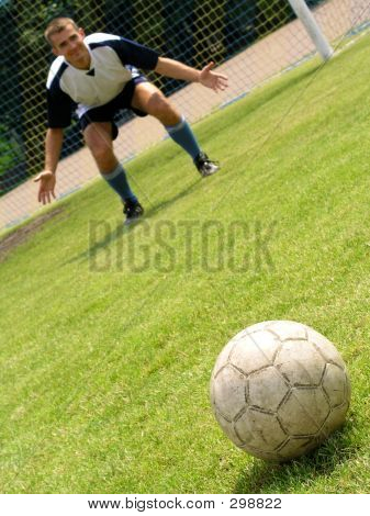 Fußball Torhüter Konzentration