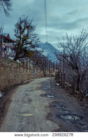 Road In Himalayan Village - Road In Kalpa