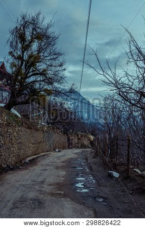 Road In Himalayan Village - Road In Kalpa