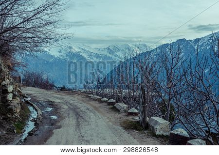 Road In Himalayan Village - Road In Kalpa