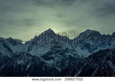 Beautiful Morning In Himalayan Village, Kalpa Himachal Pradesh, India