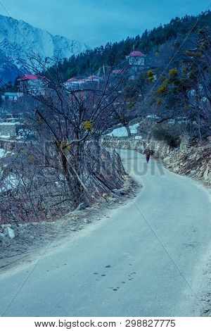 Road In Himalayan Village - Road In Kalpa